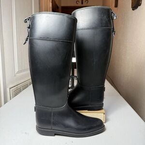 Burberry Rubber Riding Rain Boots Sz 41 / US 11